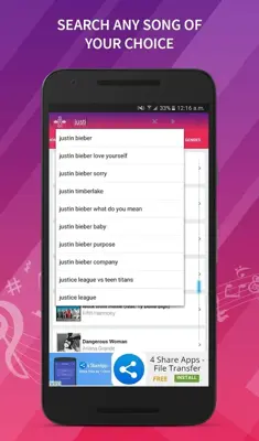 Music Mp3 android App screenshot 1